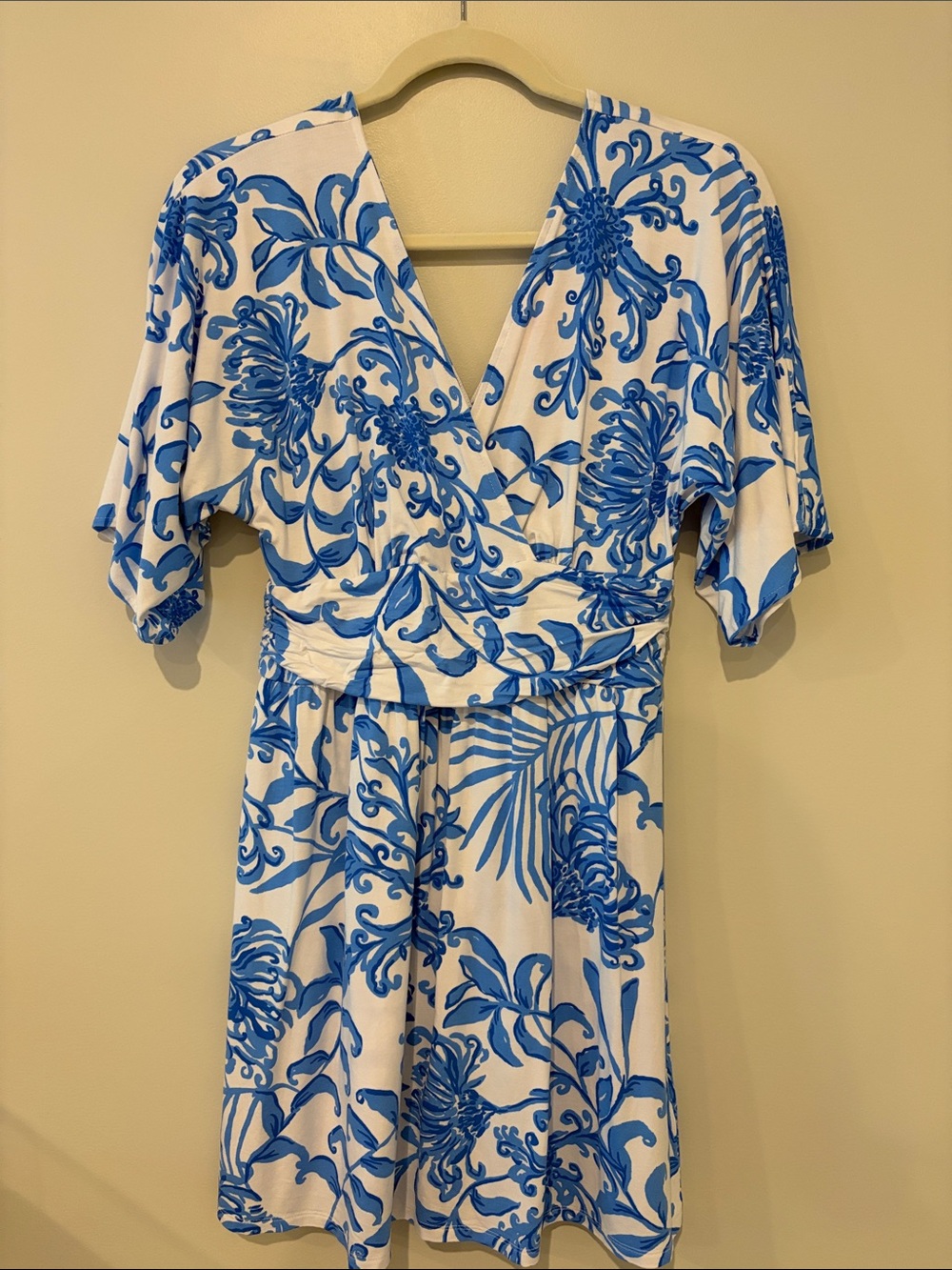 Lilly Pulitzer Blue & White Printed Parigi Romper